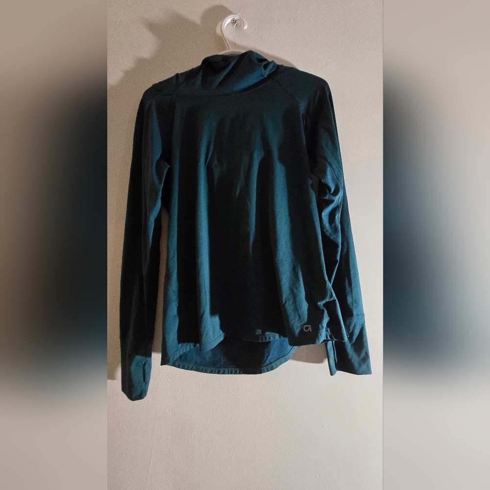 Teal Women's Hooded Running Shirt